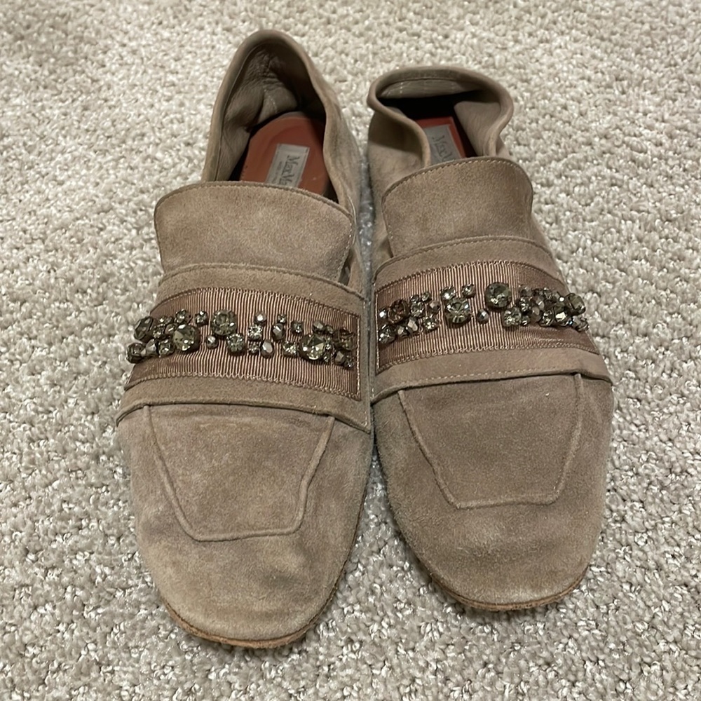 Max Mara Khaki Convertible Mules